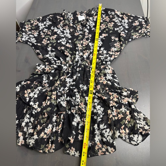 Misa Los Angeles Lolita Black Floral Mini Dress - Picture 11 of 11